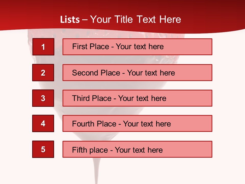 Isolated Dipped Fruit PowerPoint Template