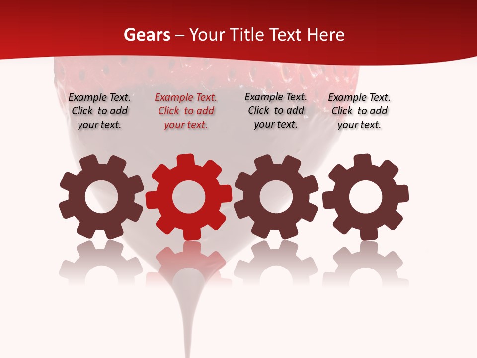 Isolated Dipped Fruit PowerPoint Template