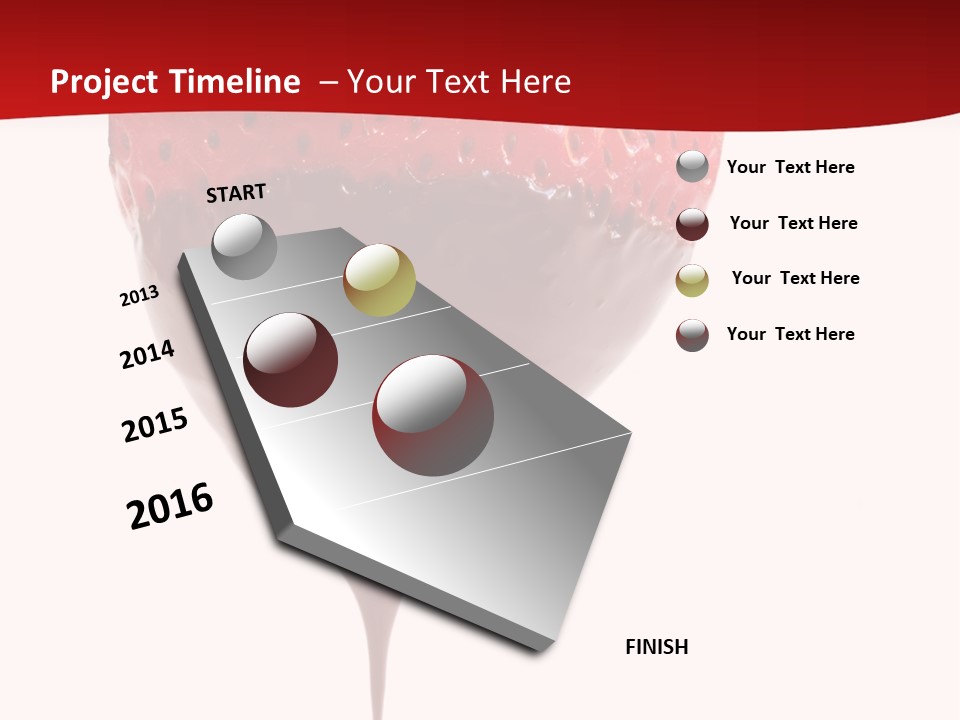 Isolated Dipped Fruit PowerPoint Template