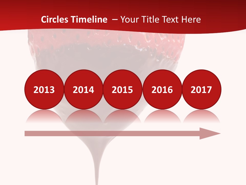 Isolated Dipped Fruit PowerPoint Template