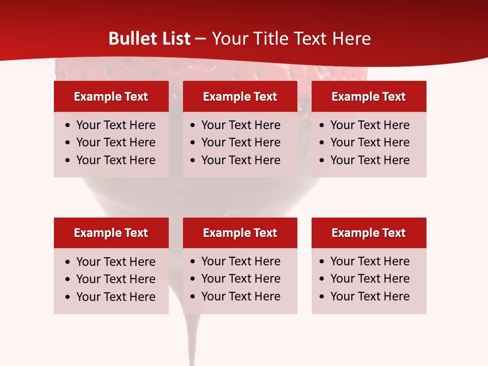 Isolated Dipped Fruit PowerPoint Template