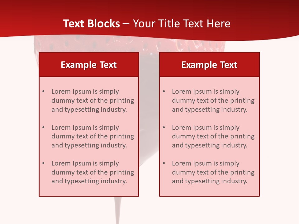 Isolated Dipped Fruit PowerPoint Template