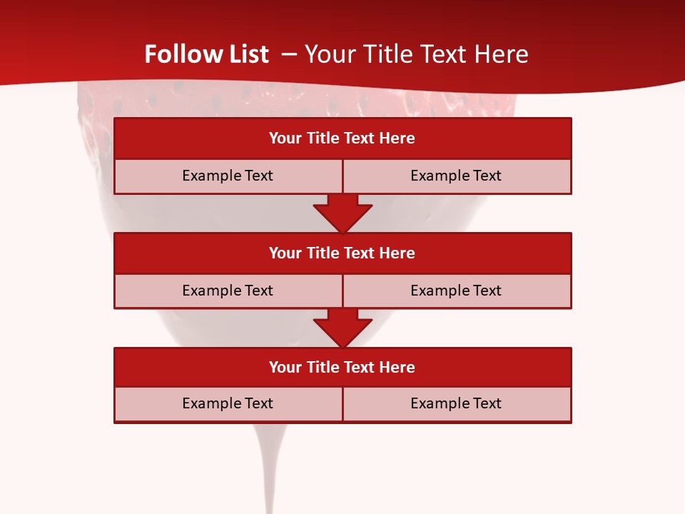 Isolated Dipped Fruit PowerPoint Template