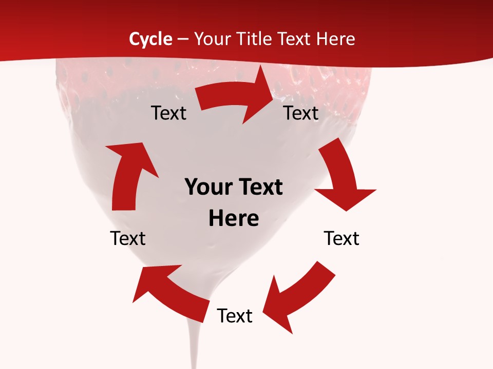 Isolated Dipped Fruit PowerPoint Template