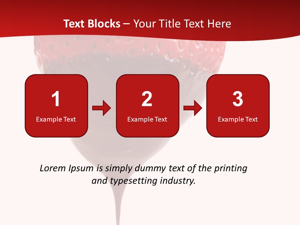 Isolated Dipped Fruit PowerPoint Template