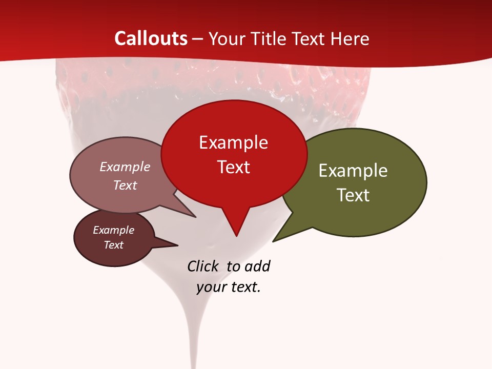 Isolated Dipped Fruit PowerPoint Template