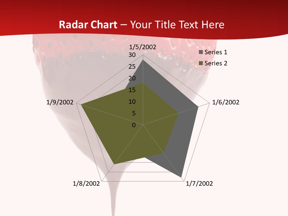 Isolated Dipped Fruit PowerPoint Template