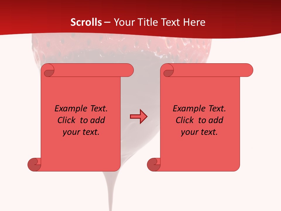 Isolated Dipped Fruit PowerPoint Template