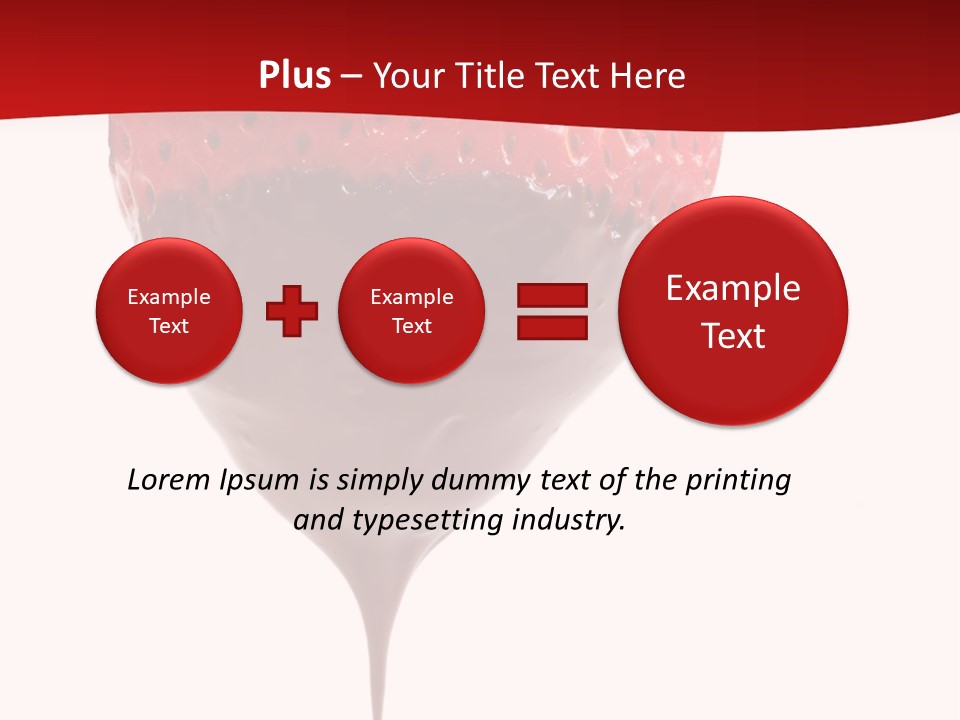 Isolated Dipped Fruit PowerPoint Template