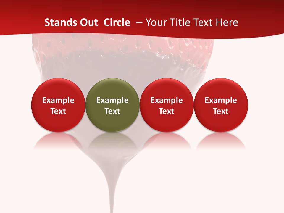 Isolated Dipped Fruit PowerPoint Template