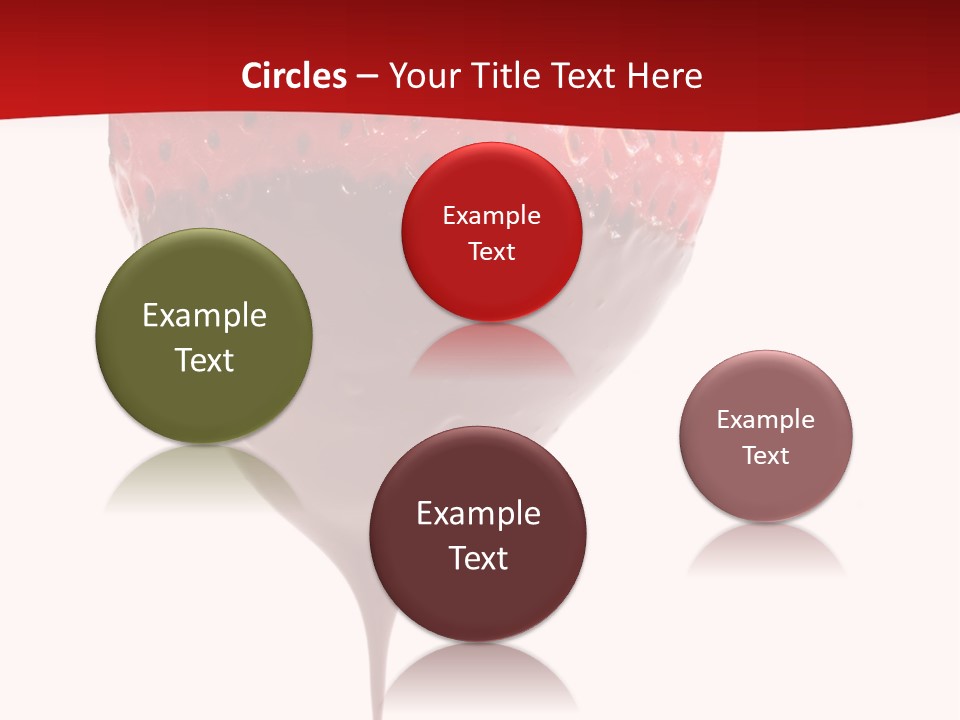 Isolated Dipped Fruit PowerPoint Template