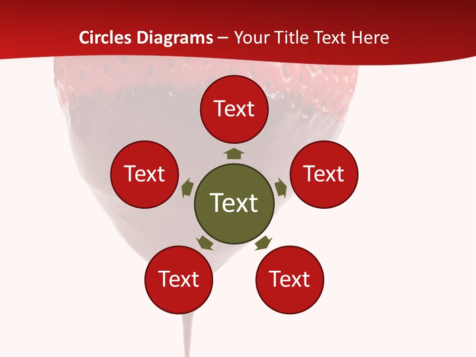 Isolated Dipped Fruit PowerPoint Template