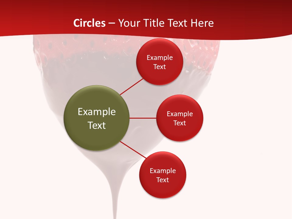 Isolated Dipped Fruit PowerPoint Template