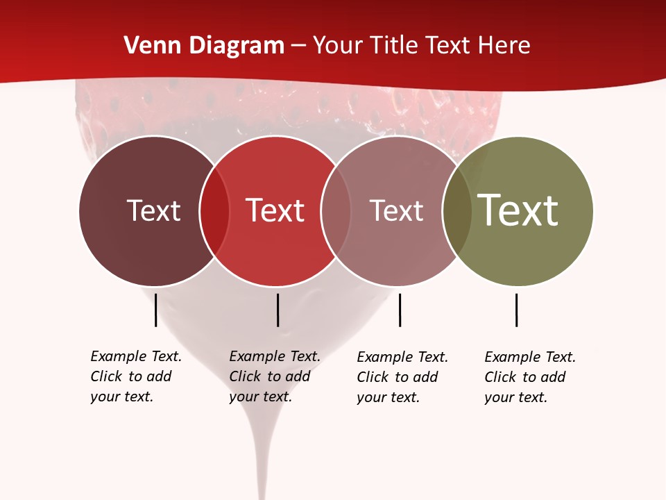 Isolated Dipped Fruit PowerPoint Template