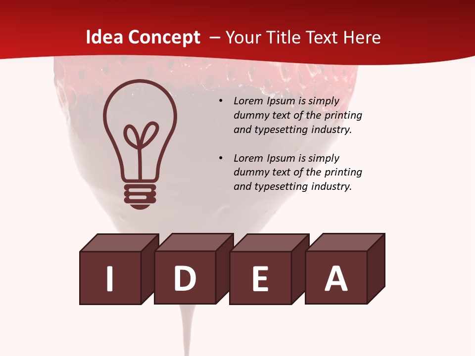 Isolated Dipped Fruit PowerPoint Template