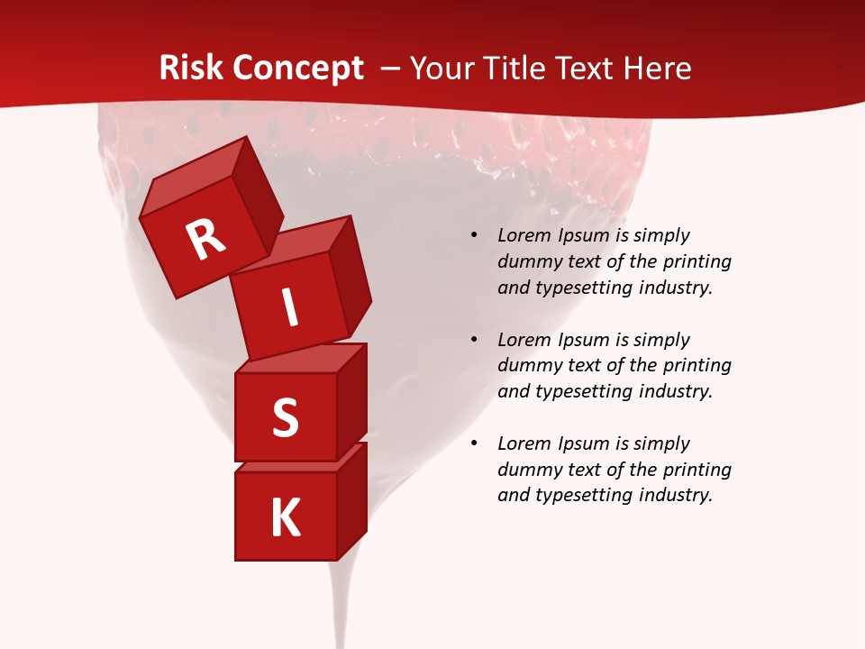 Isolated Dipped Fruit PowerPoint Template