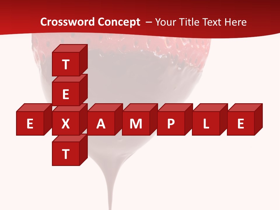 Isolated Dipped Fruit PowerPoint Template