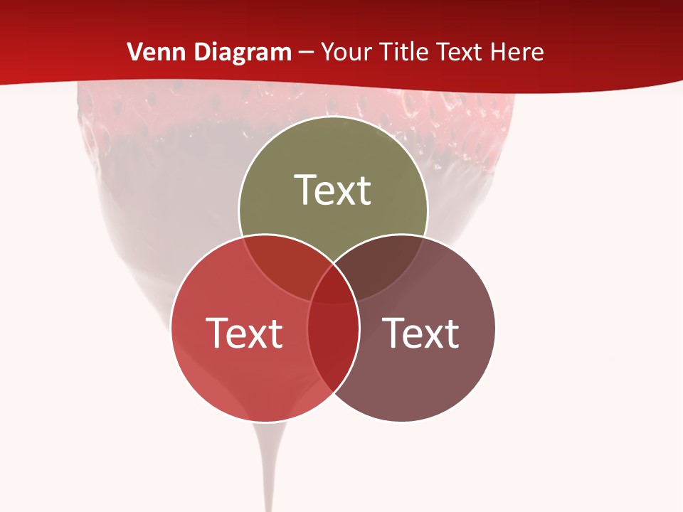 Isolated Dipped Fruit PowerPoint Template