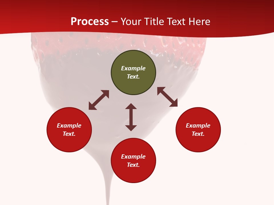 Isolated Dipped Fruit PowerPoint Template