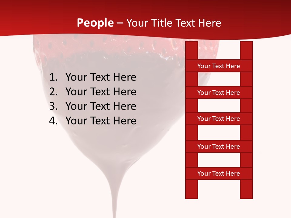 Isolated Dipped Fruit PowerPoint Template