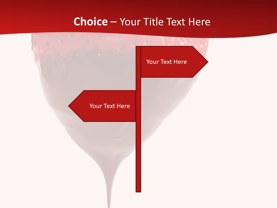 Isolated Dipped Fruit PowerPoint Template