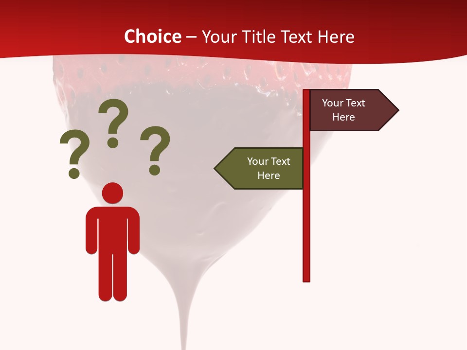 Isolated Dipped Fruit PowerPoint Template