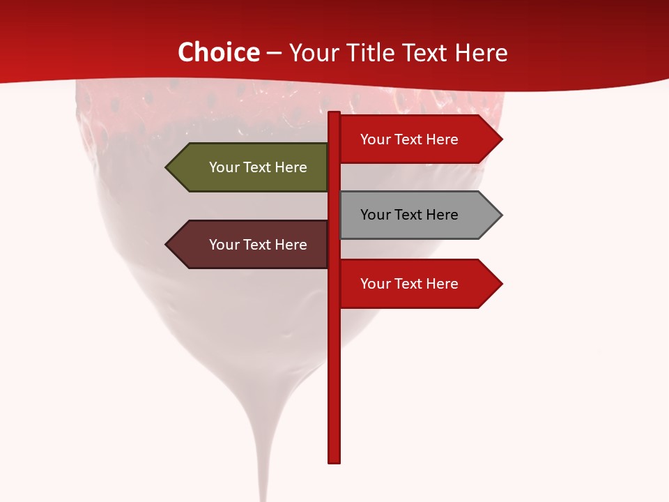 Isolated Dipped Fruit PowerPoint Template