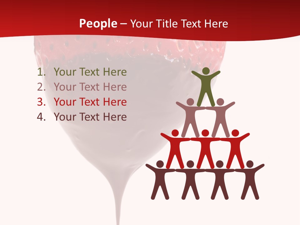 Isolated Dipped Fruit PowerPoint Template