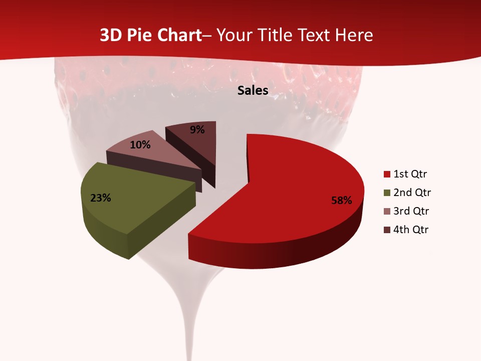 Isolated Dipped Fruit PowerPoint Template