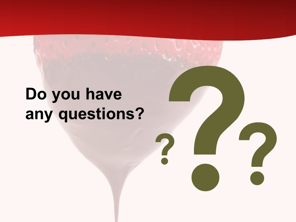 Isolated Dipped Fruit PowerPoint Template