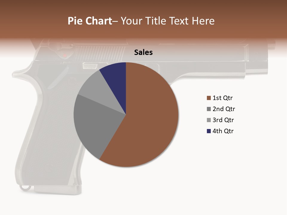 A Gun On A White Background With A Name Of Presentation PowerPoint Template