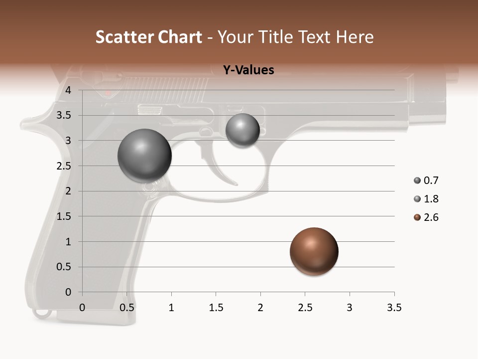A Gun On A White Background With A Name Of Presentation PowerPoint Template