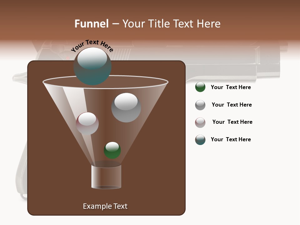 A Gun On A White Background With A Name Of Presentation PowerPoint Template