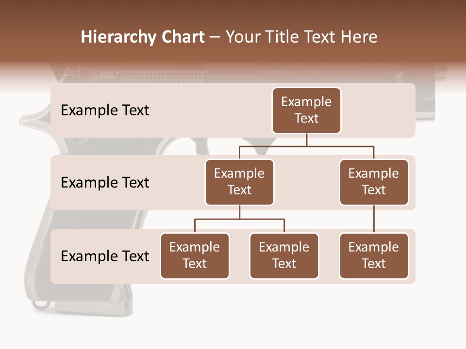 A Gun On A White Background With A Name Of Presentation PowerPoint Template