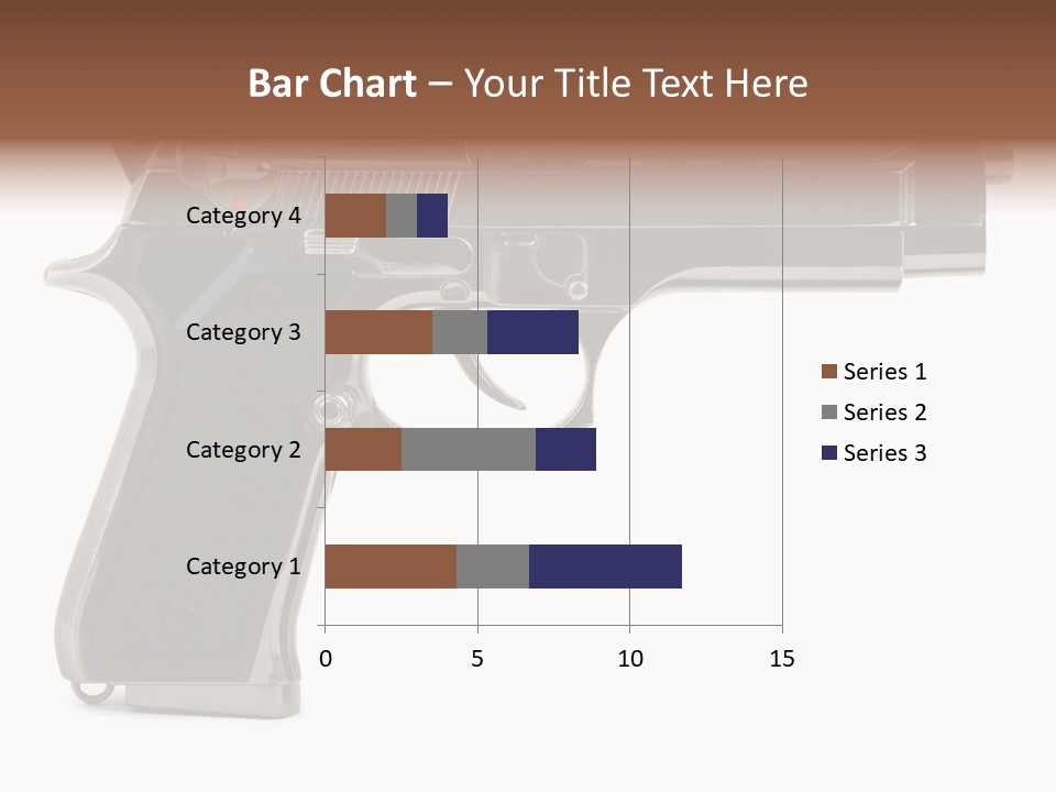 A Gun On A White Background With A Name Of Presentation PowerPoint Template