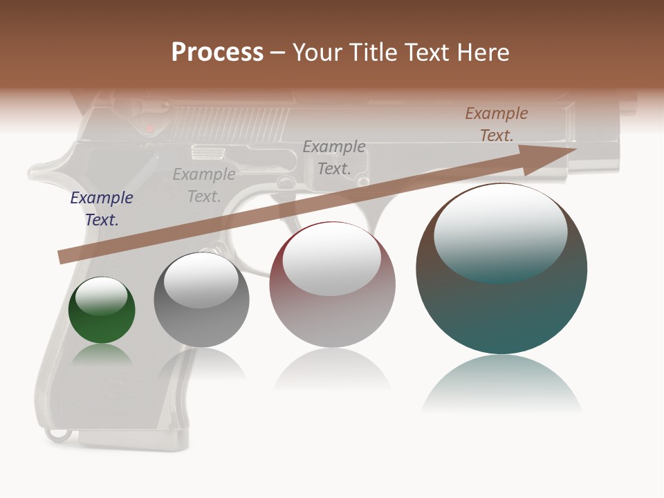 A Gun On A White Background With A Name Of Presentation PowerPoint Template