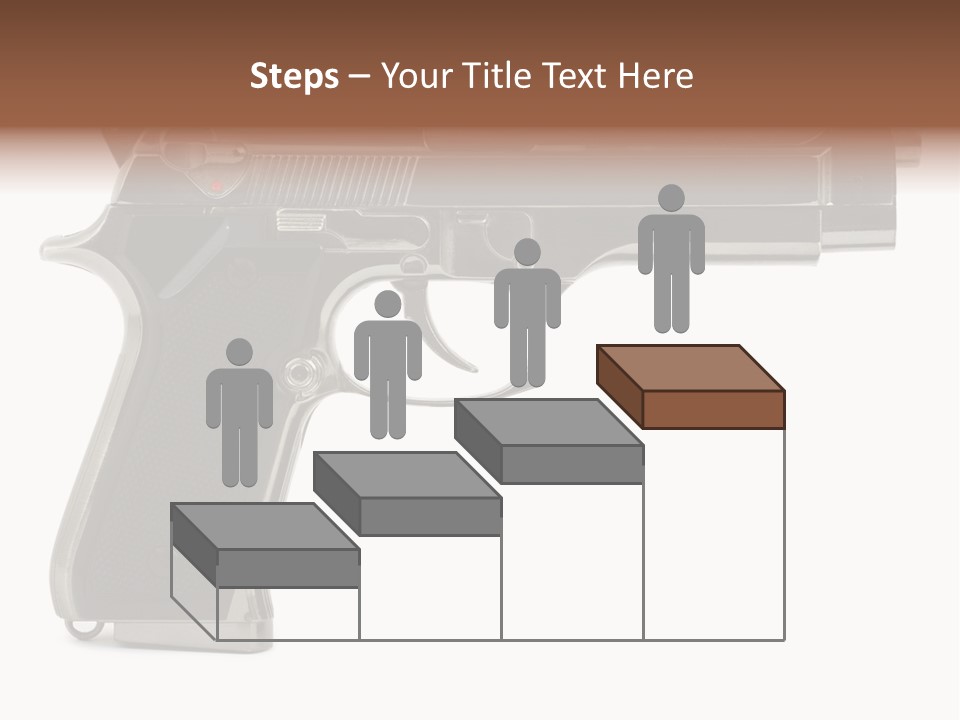 A Gun On A White Background With A Name Of Presentation PowerPoint Template