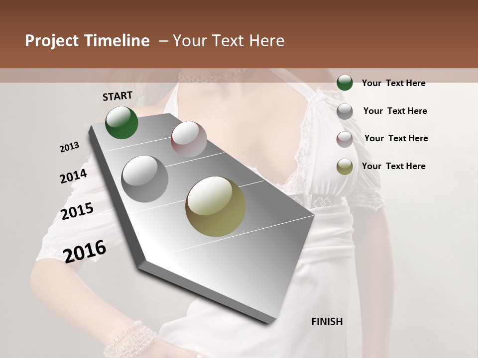 Dress Happy Pretty PowerPoint Template