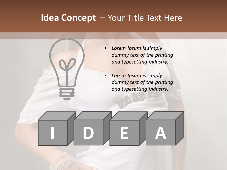 Dress Happy Pretty PowerPoint Template