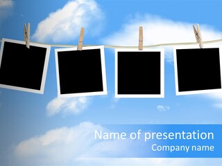 Illustration Frame Pin PowerPoint Template