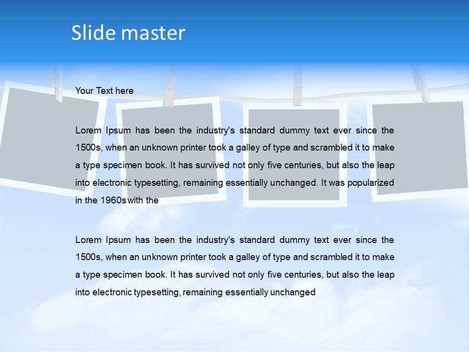 Illustration Frame Pin PowerPoint Template