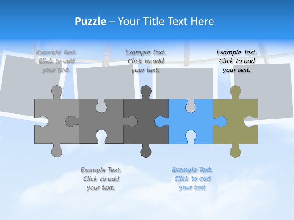 Illustration Frame Pin PowerPoint Template