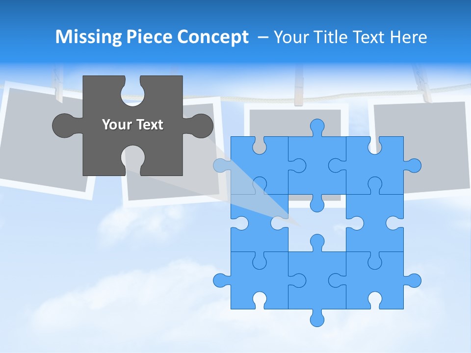 Illustration Frame Pin PowerPoint Template