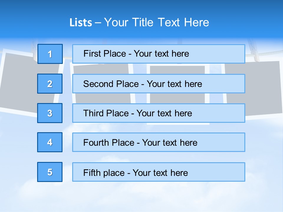 Illustration Frame Pin PowerPoint Template