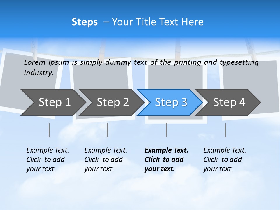 Illustration Frame Pin PowerPoint Template