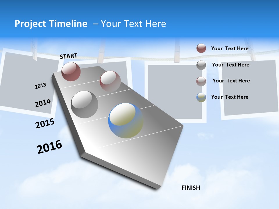 Illustration Frame Pin PowerPoint Template