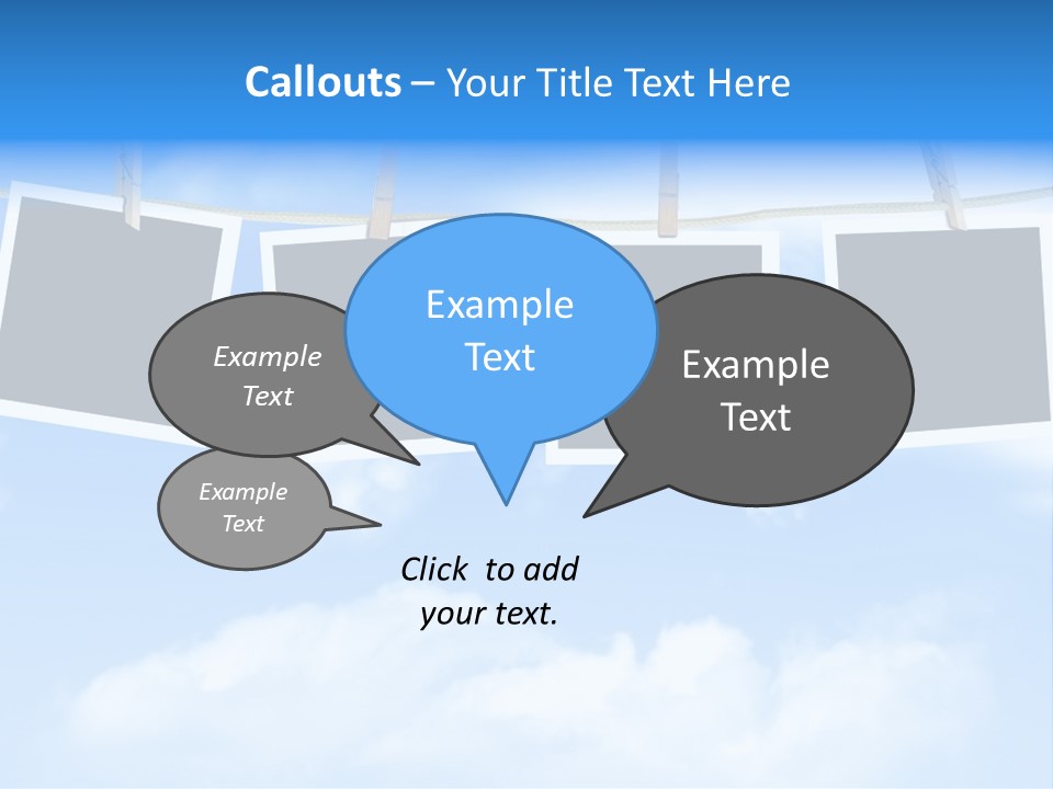Illustration Frame Pin PowerPoint Template
