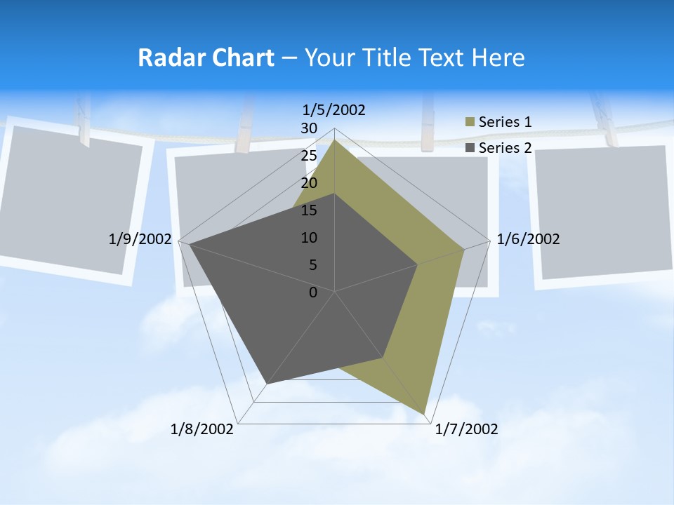 Illustration Frame Pin PowerPoint Template