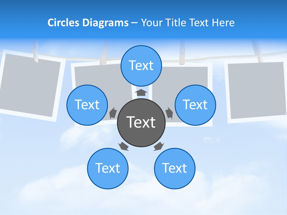Illustration Frame Pin PowerPoint Template