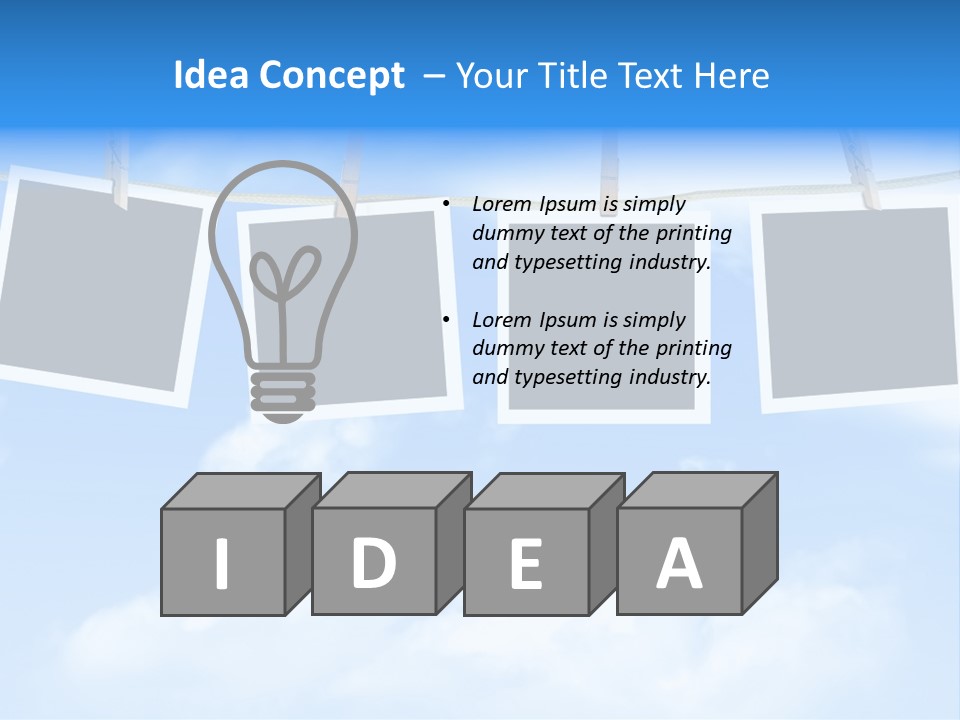 Illustration Frame Pin PowerPoint Template